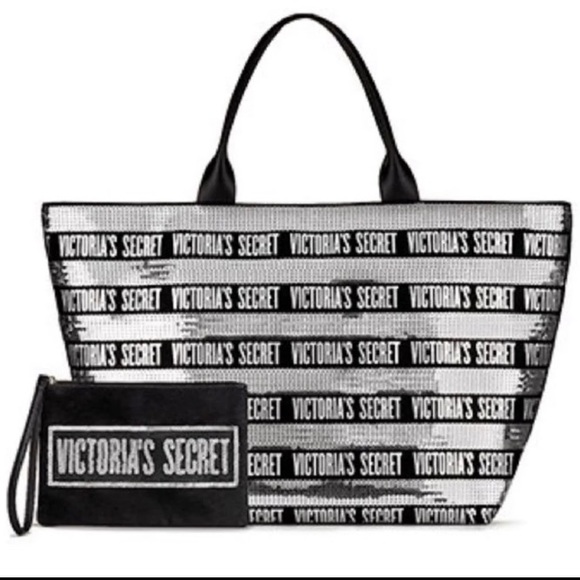 Victoria's Secret Handbags - NWT Victoria’s Secret Black Friday Tote Bag clutch
